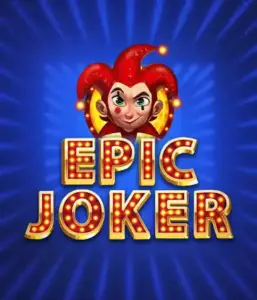 Enter the energetic world of Epic Joker slot by Relax Gaming, highlighting a playful joker with a vivid hairstyle against a sparkling blue background. This image captures the light-hearted spirit of classic slots, ideal for fans of classic casino aesthetics, offering a delightful play experience.