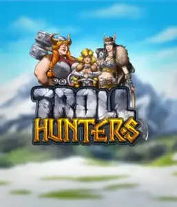 Enter the realm of "Troll Hunters," where fierce Viking warriors prepare to confront their foes. The logo shows a pair of Vikings, male and female, dressed for battle, set against a cold landscape. They emanate bravery and might, capturing the core of the game's adventurous theme.